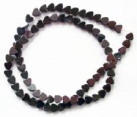 16 inch strand of 6mm Hematite Heart Beads